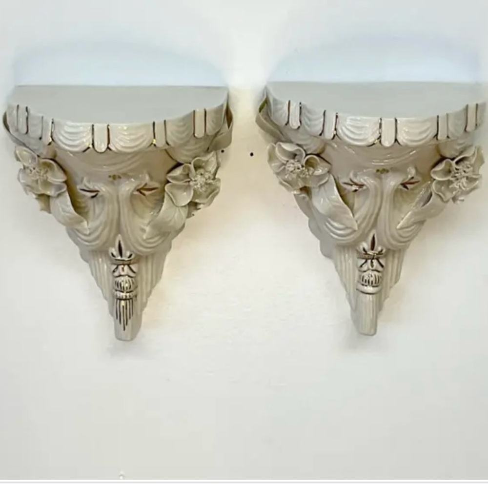 Pair of Lee Wollard wall shelves